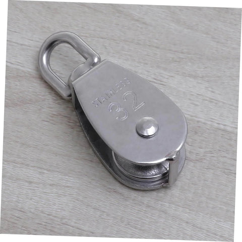 32mm Stainless Steel Single-Sheaved Pulley Roller Swivel Function Heavy Duty Wire Rope Pulley for Lifting Systems