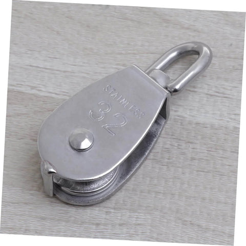 32mm Stainless Steel Single-Sheaved Pulley Roller Swivel Function Heavy Duty Wire Rope Pulley for Lifting Systems