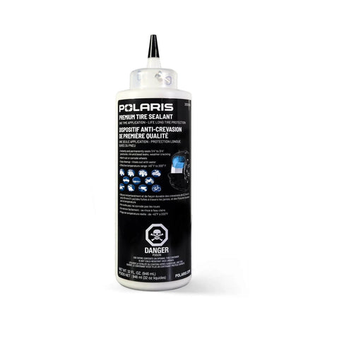 32 Oz Premier Tire Puncture Repair Sealant Seals Leaks Instantly, Repairs Tubeless Tires Permanently bottle front view