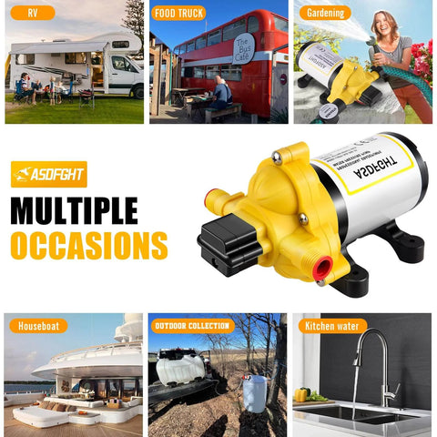 33-Series Professional Grade Water Pump - 12V DC Diaphragm Pump, 4.0GPM in RV, food truck, gardening, houseboat settings
