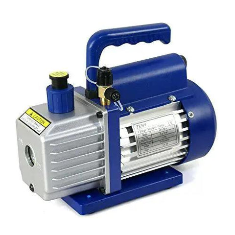 3.5 CFM Single Stage Rotary Vane Vacuum Pump For HVAC Auto AC Refrigerant Recharging With R134a AC Manifold Gauge Set Combo Pro Grade