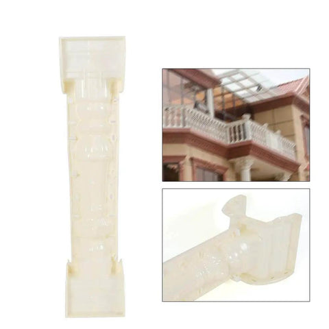 Two 35 Inch Balustrade Molds For DIY Concrete Casting, Roman Column Style, white plastic molds for garden and patio edging