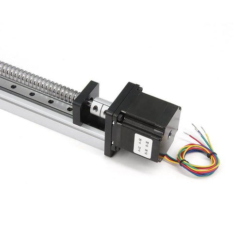 350mm Travel Linear Stage Actuator with SFU1605 Ball Screw and NEMA23 Stepper Motor, Square Linear Rails for DIY CNC Router X Y Z Axis