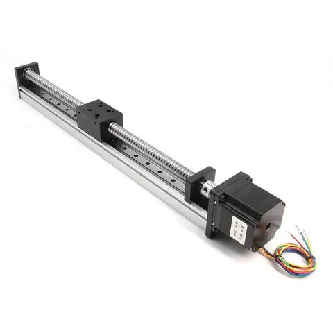 350mm Travel Linear Stage Actuator with SFU1605 Ball Screw and NEMA23 Stepper Motor, Square Linear Rails for CNC Router X Y Z Axis