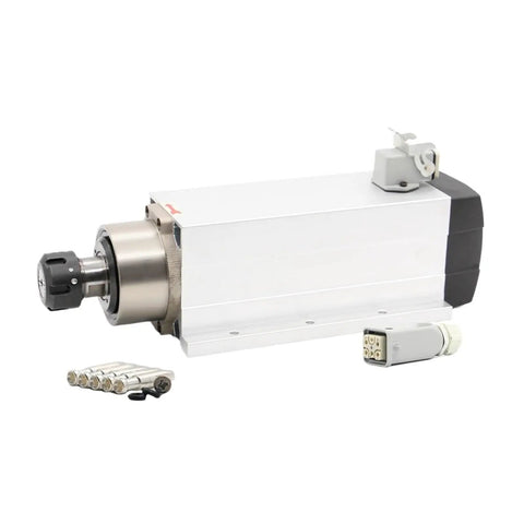 3.5KW ER25 Air Cooled Spindle Motor Bearings With Optional Flange, 220V CNC Milling Spindle Kit For High Precision And Smooth Cooling