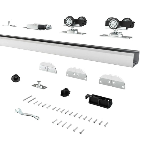 36 Inch Bifold Door Hardware Kit For Two Doors In Aluminum Top Mounted Sliding Barn Door System for Home Use with Parts
