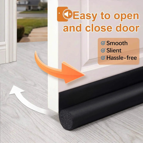 36 Inch Under Door Draft Stopper Blocker Door Sweep Keeps Cold Air Out, Cuts Noise, Light, Odor, Easy Install With Weather Stripping.