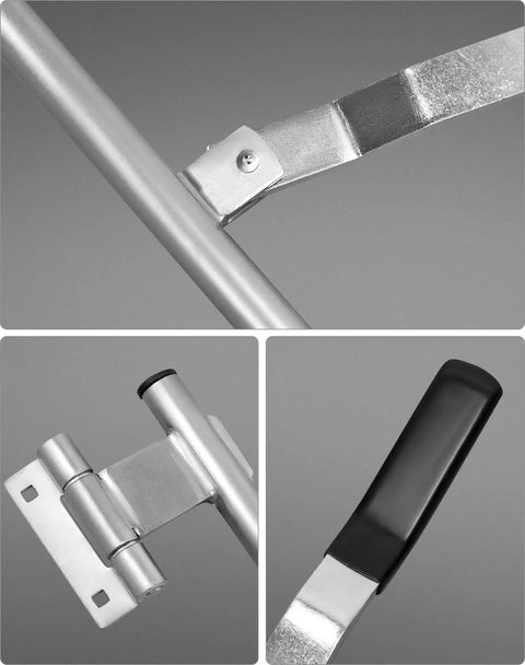 Durable 36 inch zinc plated cam bar lock for cargo trailers with rubber grip handle and mounting hardware.