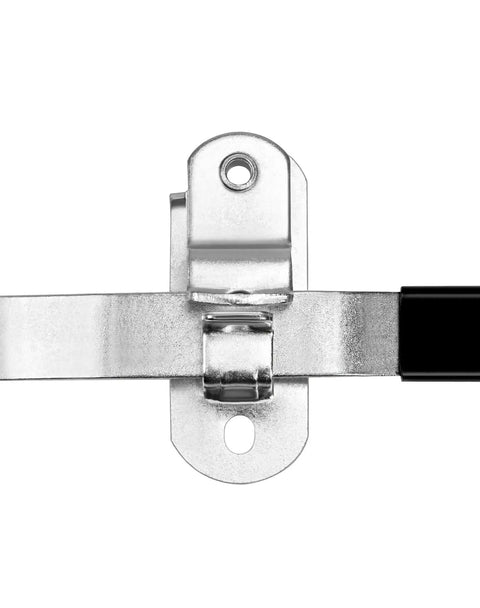 Durable 36 inch zinc plated cam bar lock for cargo trailers, top view showing single hinge point with rubber grip handle.