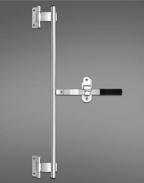 Durable 36 inch zinc plated cam bar lock for cargo trailers delivers secure, easy access with a rubber grip handle