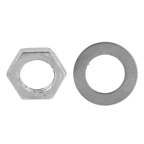 Hex nut and washer components of 10 Pack Rotary Encoder With 360 Degree Spin Code Switch And Push Button 5 Pin Digital Potentiometer