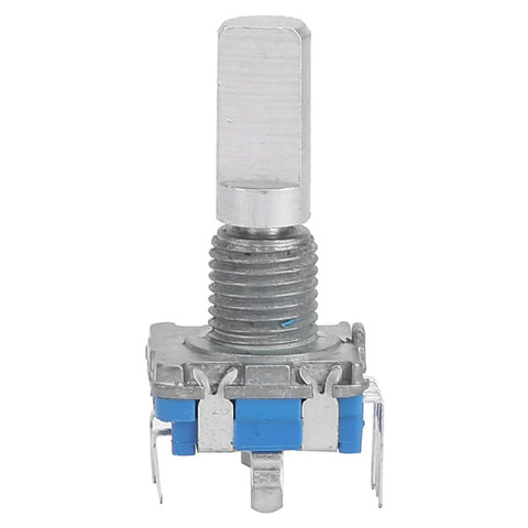 10 Pack Rotary Encoder With 360 Degree Spin Code Switch And Push Button 5 Pin Digital Potentiometer for DIY electronics, close-up view