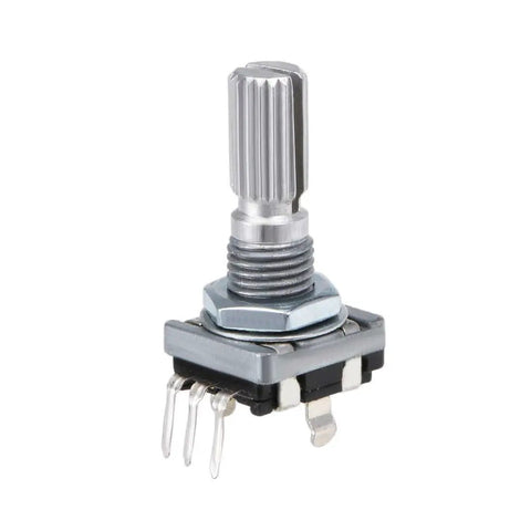 360 Degree Rotary Encoder With Code Switch And Digital Potentiometer, 14mm Shaft, 5 Pins, 5V Logic, Compact Size