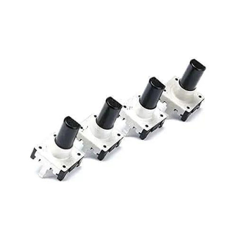 Four EC12 Rotary Encoder With Switch 360 Degree 24 Pulse Digital Potentiometer 5V 3 Pins 6mm Shaft for DIY Projects
