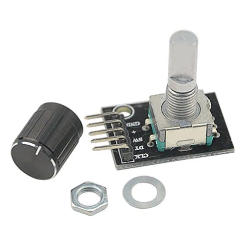 8 Pcs KY040 360 Degree Rotary Encoder Modules With Knob Caps For Arduino Microcontroller Use, Continuous Rotation Without Limits