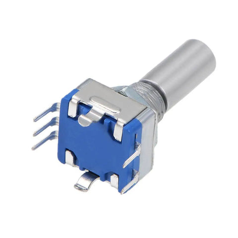 Pack Of Ten EC11 360 Degree Rotary Encoder With Code Switch And Digital Potentiometer, five signal pins visible, side view