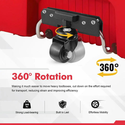 Front Wheels For Packout Rolling Tool Box 360 Degree Rotation Caster Wheels Accessories Improve Maneuverability And Mobility