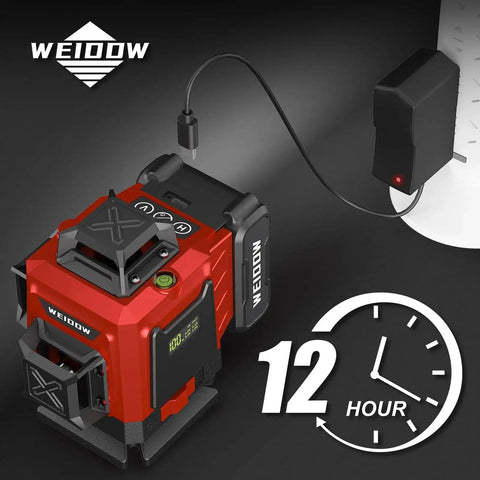 Achieve flawless room layouts and precise tile and ceiling alignment with this four 360 degree laser level kit featuring charging setup