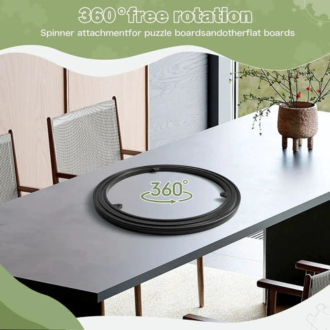 360 Degree Rotating Puzzle Turntable For 1000 To 2500 Piece Jigsaw Puzzles on modern table in room