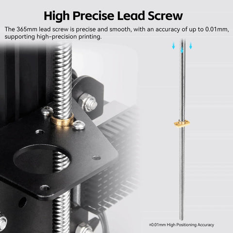 365mm t8 z axis lead screw z rod stainless steel threaded rod with brass nut z-axis upgrade kit for ender 3 v2/ender 3 v2 neo