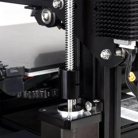 365mm t8 z axis lead screw z rod stainless steel threaded rod with brass nut z-axis upgrade kit installed on 3D printer