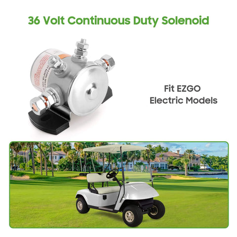 36 Volt Golf Cart Solenoid With Four Terminals For TXT Marathon Medalist Electric Models Heavy Duty 70 Series Relay Replacement With Copper Contacts And Flat Mount Bracket OEM Style Fit Compatible With 27855G01 11761G1 product image