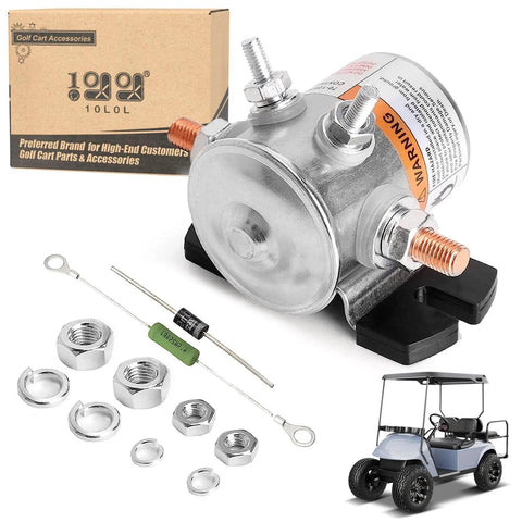 36 Volt EZGO Golf Cart Solenoid Relay Continuous Duty SPNO 4-Terminal Heavy Duty With Resistor And Diode Replacement