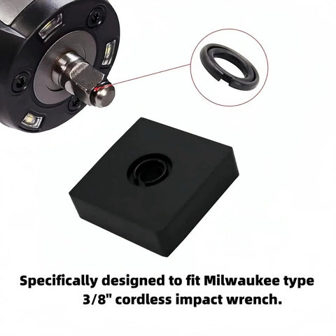 12 Pack Three Eighths Inch Impact Wrench Retaining Rings Friction Rings And O Rings With Anvil Install Tool Kit displayed with wrench