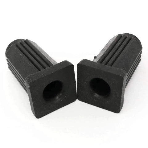 Four 38mm Square Caster Socket Sleeves For 25x25mm Square Tubing Durable Plastic Caster Socket Inserts With Inside Stem Black