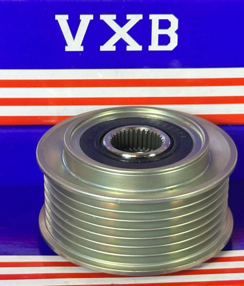 Overrunning alternator pulley for Hyundai, metal multi-groove pulley with integrated bearing, VXB Bearings