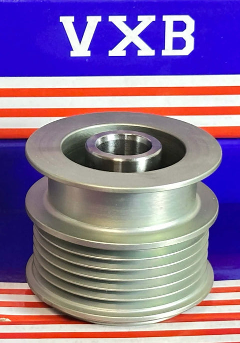 Automotive alternator pulley, VXB Bearings, multi-groove steel pulley with central bore for Land Rover