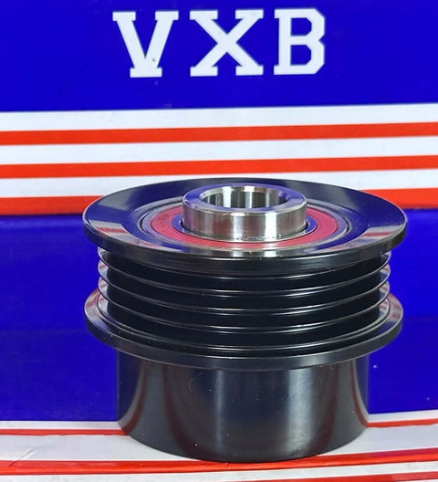 920022A alternator idler pulley with clutch, black multi-groove pulley, VXB Bearings.