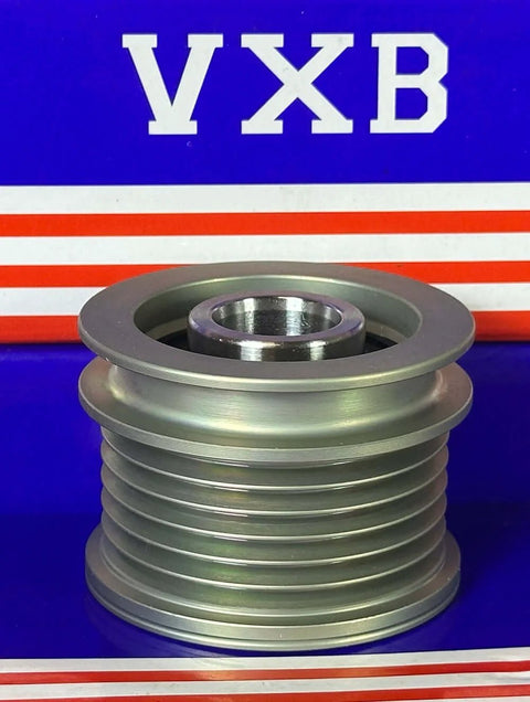 Alternator freewheel clutch pulley, F-228824, silver grooved pulley from VXB Bearings
