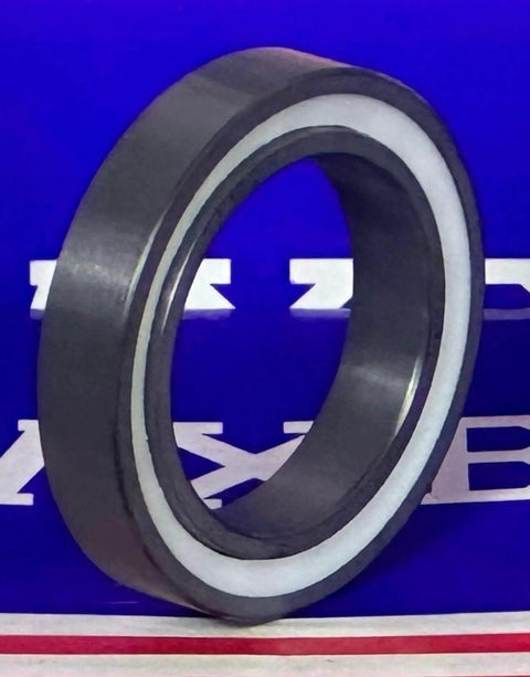 6805-2RS Full Ceramic Sealed Bearing 25x37x7 Si3N4 25mm Bore Bearing side view showcasing the ceramic seal and dimensions.