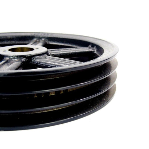 3BK80H-PULLEY Cast Iron Bushed Sheave Pulley for V-belt size 5L, B OD : 8" 3 Grooves Pulley 3BK80H - VXB Ball Bearings