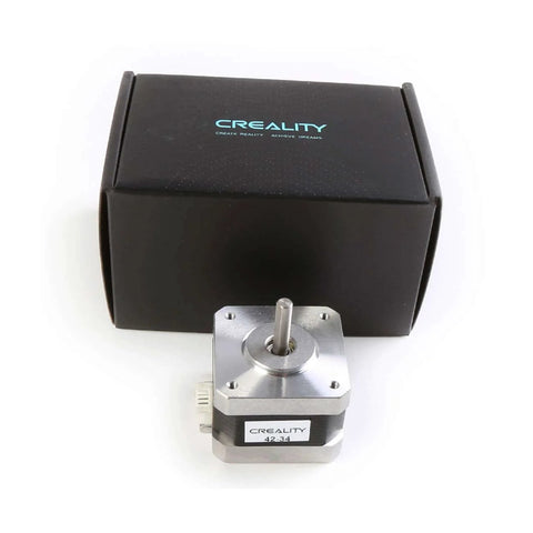 Front view of 3D Printer Stepper Motor 42-34, 2 Phases 0.8A 1.8 Degrees 0.4 N.M 42-34 Stepper Motor with Creality packaging