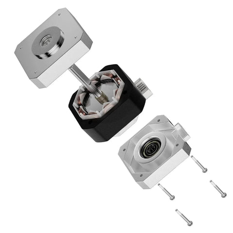 Exploded view of a 3D Printer Stepper Motor 42-34,2 Phases 1A 1.8 Degrees 0.4 N.M Stepper Motor 3D Printer Extruder