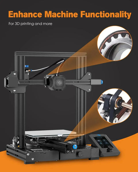 3D printer with focus on GT2 Timing Belt With Copper Buckle For 3D Printers Open Synchronous Belt 2mm Pitch, 6mm Wide By 2m Length