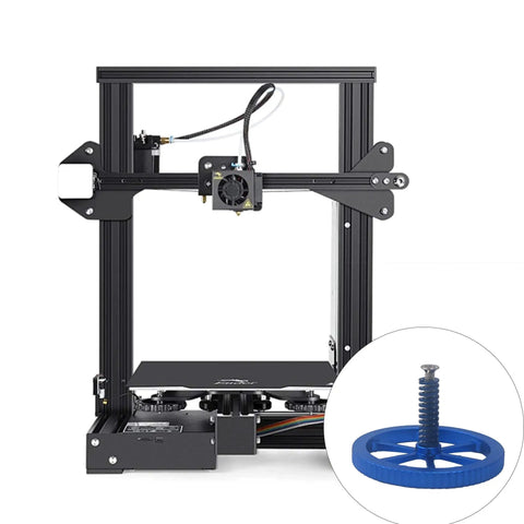 Blue Aluminum Leveling Nut Set With Hot Bed Springs, M4 Screws, And Silicone Leveling Columns for Ender 3 and CR-10 Printers