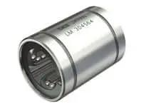 Single adjustable clearance linear bushing LM Metric Series, 120 mm I.D. x 180 mm O.D. x 200 mm length, high carbon steel body and retainer.