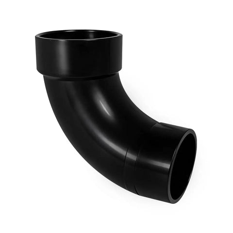 3 Inch ABS 45 Degree Street Elbow Fitting for DWV Pipes Hub to Spigot, Solvent Weld Required, No Sweat DIY Right Angle Connection