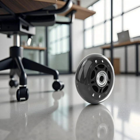 3 Inch Caster Wheels With 608ZZ Bearing 76x24x8mm Silent Black Transparent PU Replacement Wheel for luggage carts and roller skates