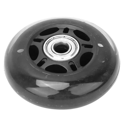 Close-up of a 3 Inch Luggage Caster Replacement Wheel With 608ZZ Bearings, Silent PU Wheel For Suitcases, Durable And Pressure Resistant Castor.