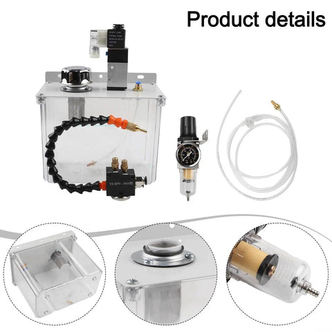 3L CNC Lubrication Spray For Metalworking Machines Oil Mist Sprayer with PVC and metal tank, hoses, and control components