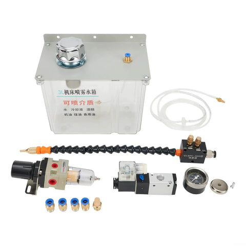 3L Lubrication Spray System For Machine Tools With Spray Cooler Coolant Pump And Oil Mist Sprayer 220V components