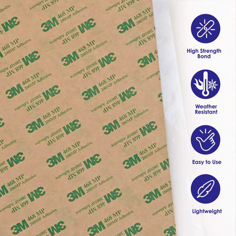 Double Sided Adhesive Transfer Tape For 3D Printing Build Plates, 468MP, 10x10 Inch PEI Sheets Mounting Tape with high strength bond