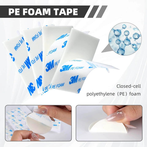 Double Sided Foam Adhesive Dots 1 Inch 50 Pieces 1600T PE Foam Tape Waterproof Removable for hanging posters photos