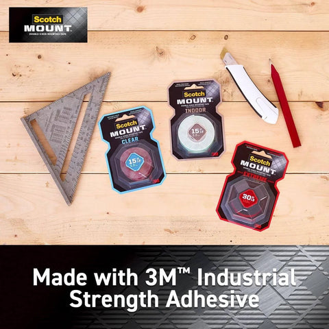Indoor Double Sided Mounting Tape Mega Roll 3/4 Inch By 350 Inches Heavy Duty Adhesive showcased with other tape options