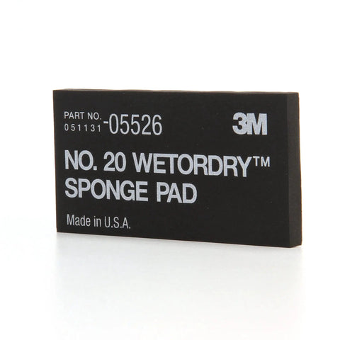 Wetordry Sponge Pad Dual Sided For Wet And Dry Sanding Automotive, black dual-sided pad with 3M branding and part number