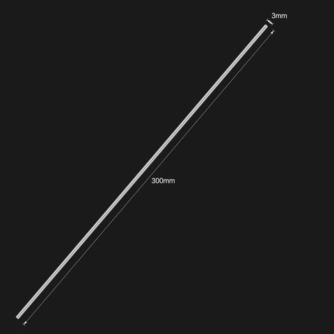 Six Pieces 304 Stainless Steel Round Rods 3mm By 300mm Lathe Bar Stock Solid Shaft Rods For DIY Projects Toy Cars Helicopters Airplanes Durable Rust Resistant